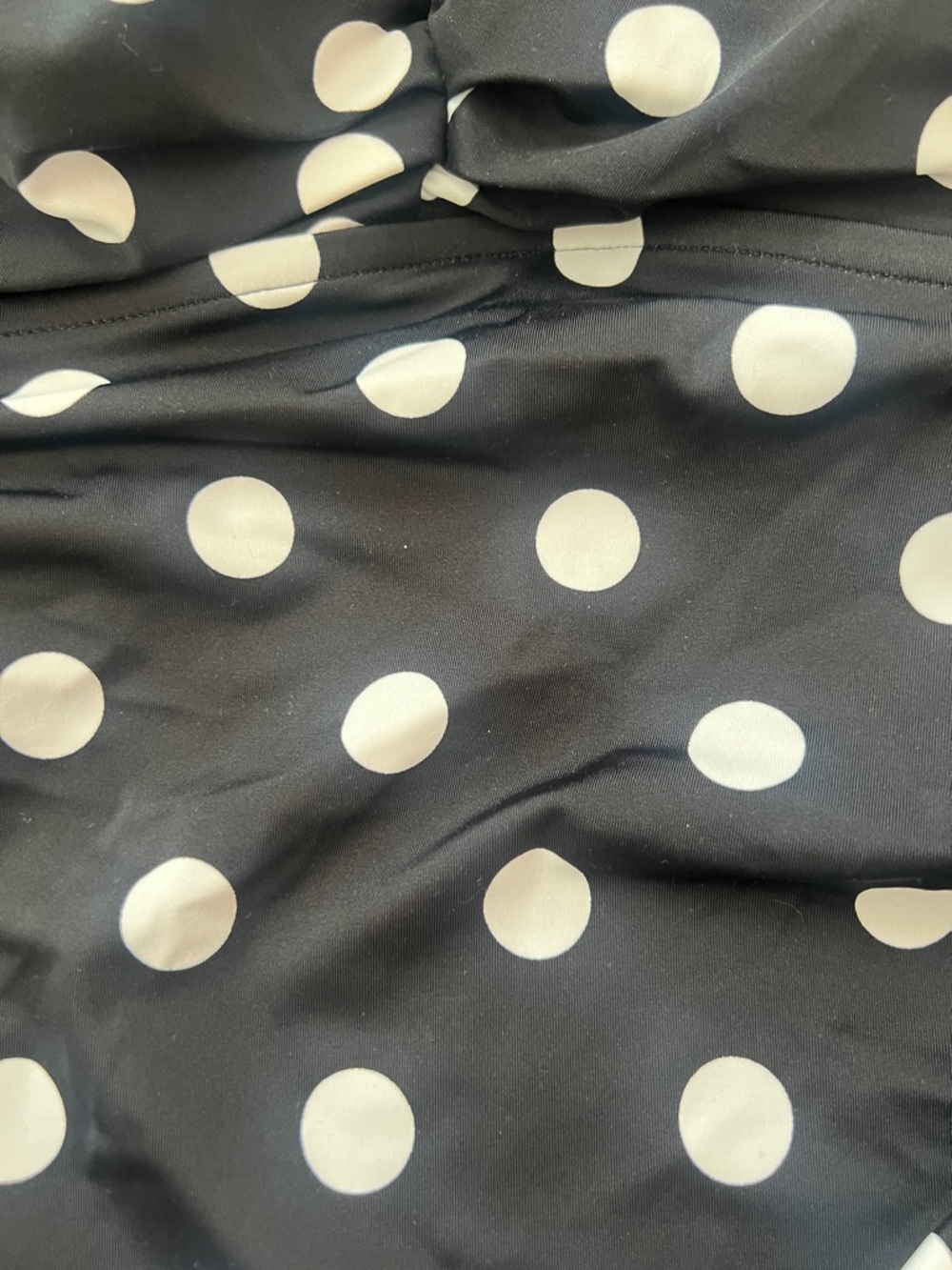 Swim Solutions Black White Polka Dot Tankini Top Size 8 Tummy Control NWT - Picture 4 of 8